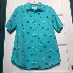 Hurley Turquoise Casual Button Down Shirt